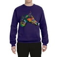 thumbnail image 3 of Colorful Neon Horse | Dean Russo Art Animal Lover Unisex Crewneck Sweatshirt, Purple, Large, 3 of 6