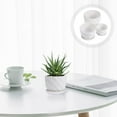 thumbnail image 6 of HOMEMAXS White Ceramic Flowerpot with Tray Set of 3 for Storage Use in Home Office or Shop, 6 of 8