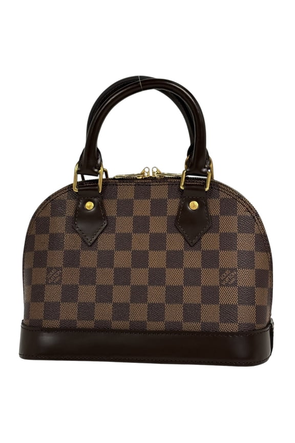 Pre-Owned Louis Vuitton Alma BB Handbag Damier Brown N41221 Women's
