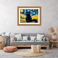thumbnail image 3 of Stephen Chambers 32x25 Gold Ornate Wood Framed With Double Matting Wall Art Titled - Black Cat 3, 3 of 6