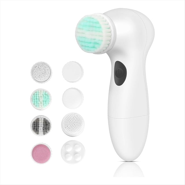 Limpiador Eléctrico, Cepillo para Lavar el Rostro con 8 Cabezales para Hombres y Mujeres, Uso Diario, Ideal para Viajes.