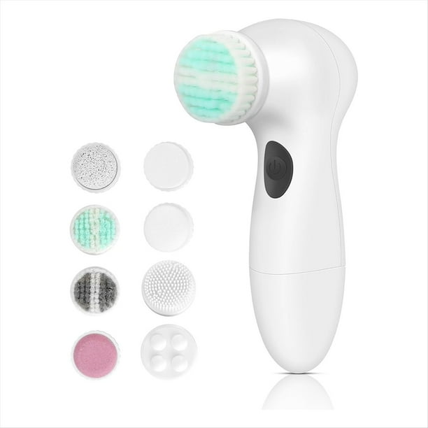 Limpiador Eléctrico, Cepillo para Lavar el Rostro con 8 Cabezales para Hombres y Mujeres, Uso Diario, Ideal para Viajes.
