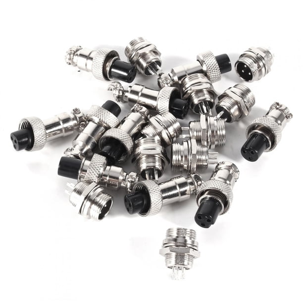 GX12 3 Pin Metal Socket Connector, Aviation Connector Power Plug