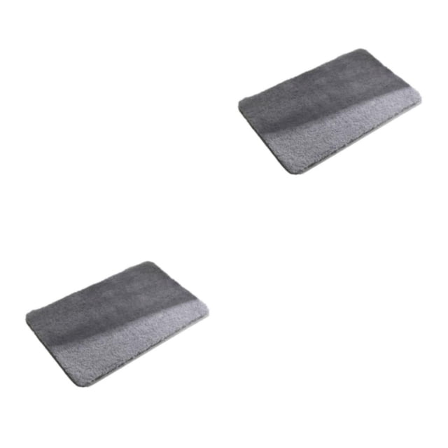 Inteprter Tecnología de secado rápido Piso de baño Seco y libre de humedad Estera innovadora Torta espesada Terciopelo es gris 40*60 CM 2Conjunto