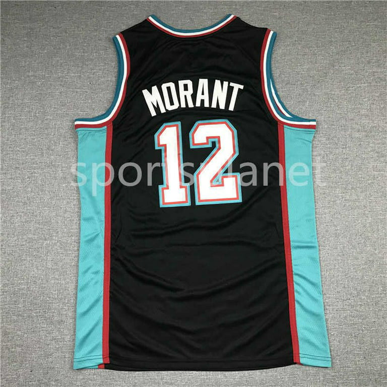 12 Ja Morant Vancouver Grizzlies Memphis Men's Throwback TEAL/WHITE  Jersey
