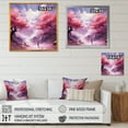 thumbnail image 4 of Designart "Fantasy Wonderland in Pink and White" Fashion Framed Wall Art Decor - Glam Pink Fantasy Living Room Framed Canvas Art, 4 of 6