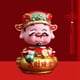 thumbnail image 3 of Traditional Chinese Figurine Statue Crafts Sculpture Good Luck Feng Shui for Spring Festival New Year Home Ornaments Decorations D Macarena Estatua de estatuilla, 3 of 8