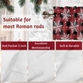 thumbnail image 7 of Valances for Windows Christmas Snowflakes Rod Pocket Cafe Window Treatments Valance Curtains for Kitchen Bathroom Laundry Basement Windows 42"x12", 7 of 7
