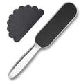 thumbnail image 1 of Colossal Lima para pies y removedor de callos con paleta reemplazable, pedicura para el cuidado de los pies de metal para eliminar la piel dura, almohadillas reutilizables de doble cara gruesas/finas, Namotu LT364, 1 of 6