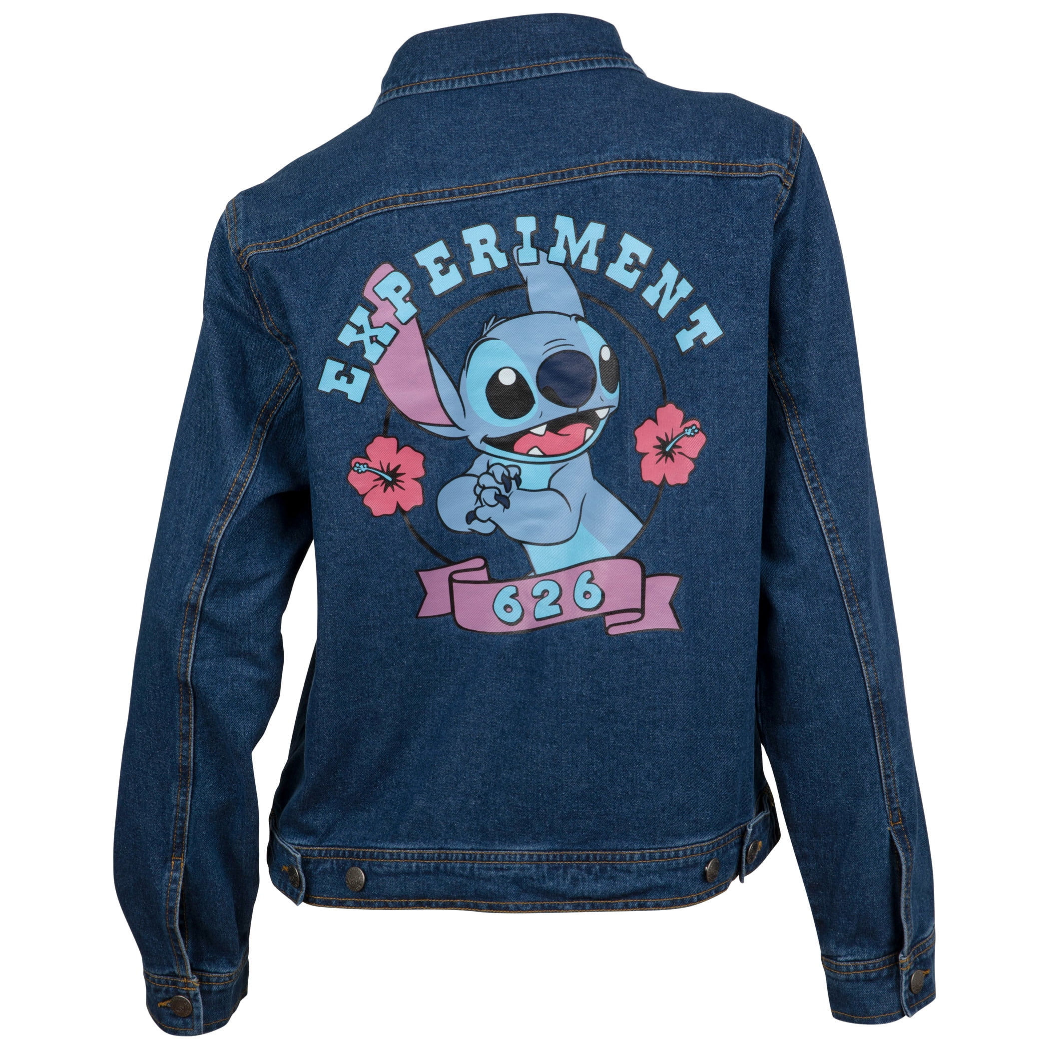 Lilo and Stitch Experiment 626 Junior's Denim Jacket w/ Antique Buttons-Small
