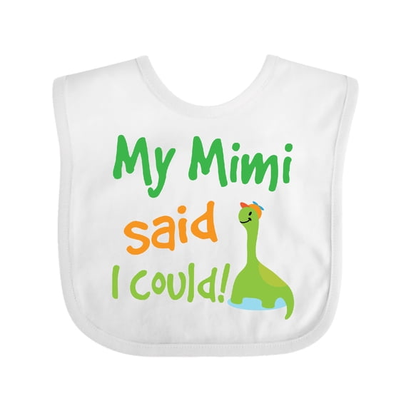 Inktastic My Mimi Said I Could Funny Dinosaur Boys Baby Bib