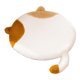 thumbnail image 1 of Cojín de asiento con forma de gato, portátil, versátil, con cremallera, para silla Marrón Blanco, 1 of 8