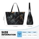 thumbnail image 4 of Fotbe Full Moon Black Dragon Bolsa de Viaje para Playa - Resistente al Agua, Bolsa Tote de Gran Capacidad y Ligera con 7 Bolsillos para Mujeres y Hombres, 4 of 7