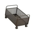 thumbnail image 4 of Mesh Rodring Archivo Cart de almacenamiento Mesh Storage con ruedas debajo del escritorio Suministros de suministros de oficina Organizador Rolling, 38x30x30cm, 4 of 8
