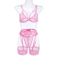 thumbnail image 6 of Everyday Bras for Women Mens Underpants Underwear Set Women Lace Guys Underwear Briefs Lace Pajamas for Women Shorts Set Lace Robe for Women Lingerie Set under Wear Men Sexy Lace Lingerie Pink L, 6 of 9
