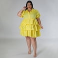 thumbnail image 2 of AURA Women Plus Size Shirt Dress Button Casual Summer Midi Dress Loose Fit Office Vacation Dress, 2 of 8