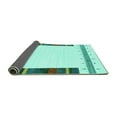 thumbnail image 2 of Ahgly Company Indoor Rectangle Solid Turquoise Blue Modern Area Rugs, 4' x 6', 2 of 4