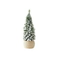 thumbnail image 1 of Mini Flocked Snow-Covered Cedar Tabletop Tree Christmas Desk And Mantel Decorations, 1 of 6