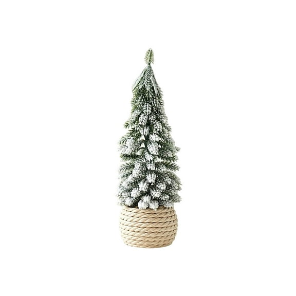 C Large Flocked Snow Cedar Tree For Holiday Decor On Mantel Or Shelf Lifelike And Easy To Place