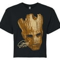 thumbnail image 3 of Marvel Guardians of the Galaxy - Groot Face Oversized - Juniors Cropped Graphic T-Shirt, 3 of 5