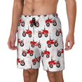thumbnail image 1 of Balery Red Wheeled Tractors Bañador para hombre, shorts de playa de secado rápido con entrepierna y forro de compresión-XX-Large, 1 of 6
