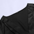 thumbnail image 6 of OSOLU Women Dresses Ladies Wedding Guest Dress Ruched Front Batwing Sleeve Spring Summer Autumn Elegant Solid Color Waist V-Neck Dress Breathable Hawaiian Flowy Sundress, 6 of 8