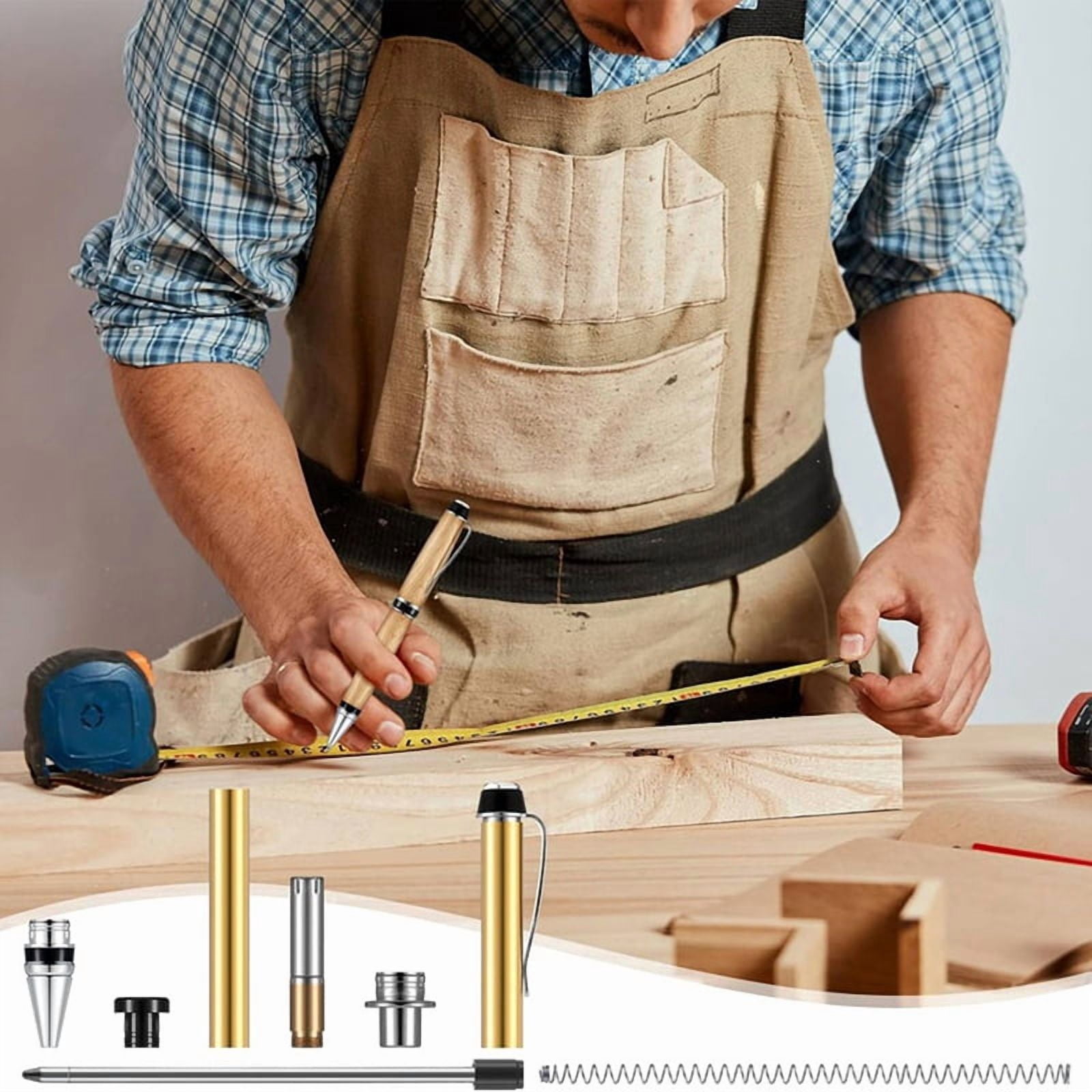 12 Pieces Wood Turning Pen Set with Refills Rotating Pen Kit for Wood Turning Bulk Lathe Turning Supplies for Pen Making
