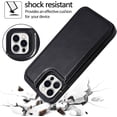 thumbnail image 4 of Phone Case Design for iP16 Pro Flip Folio Wallet Case with Credit Card Holder Slot PU Leather Cases Durable Kickstand Protective Cover for Women Men Girls 6.3 inch Blsck, 4 of 13