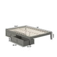 thumbnail image 7 of AFI Colorado 14" Full Wood Platform Bed Frame with Set of 2 Storage Drawers, Grey, 7 of 7