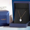 thumbnail image 5 of Gem Stone King 14K Yellow Gold White Zirconia Pendant Necklace | 3.05 Cttw | Gemstone Birthstone | Oval 9X7MM | Gold Necklace for Women | With 18 inch Gold Chain, 5 of 6