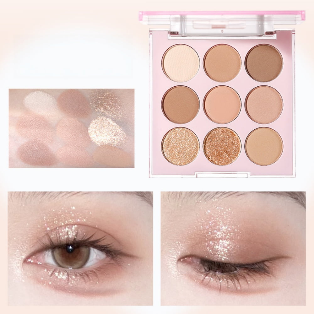 Xiao Hua 9-Color Eye Shadow Palette -1 Piece, Silky Powder Mixture, Suitable For Various Appearances, Travel And Daily Use, Style 1