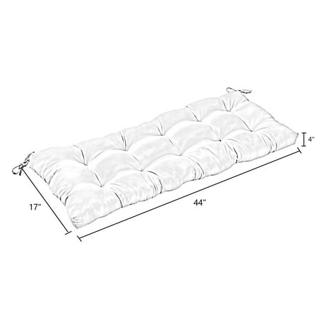 

Aloha Black Floral 44 x 17 in. Bench Seat Cushion