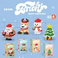 thumbnail image 5 of Bloques de construcción en miniatura de muñeco de nieve y árbol de Navidad, bonito Papá Noel ensamblado, modelo de ciervo de dibujos animados, figura de microladrillos, juguetes para niños, regalos, 5 of 5