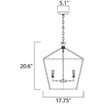 thumbnail image 2 of 25156TXBPN Maxim Lighting Abode-Four Light Chandelier-17.75 Inches wide by 20.75 inches high-Textured Black/Polished Nickel Finish    -Traditional, 2 of 5