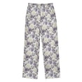 thumbnail image 2 of Wobogo Purple Rose Butterfly Long Pajama Pants Bottoms Soft Sleepwear with Pockets, 2 of 9