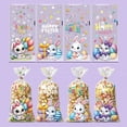 thumbnail image 3 of Jiibva Easter Cellophane Bags,Happy Easter Candy Cookie Bags 100 PCS,Bunny Eggs Gift Bags with Twist for Easter Spring Holiday Party Favor Supplies, 3 of 7