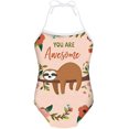 thumbnail image 1 of Girls One Piece Swimsuit All Over Print Novelty Swimwear Bathing Suits 3-10 Years, 1 of 7