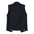 thumbnail image 3 of Women's Casual Denim Waistcoat Frayed Sleeveless Ripped Jacket Vest with Pockets 01-Black L, 3 of 4