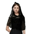 thumbnail image 6 of Lace Headscarf Veiled Scarf 70x150cm Women's Classical Shawl Soft Breathable Hollowed Out Solid Color Headband Shawl, 6 of 8