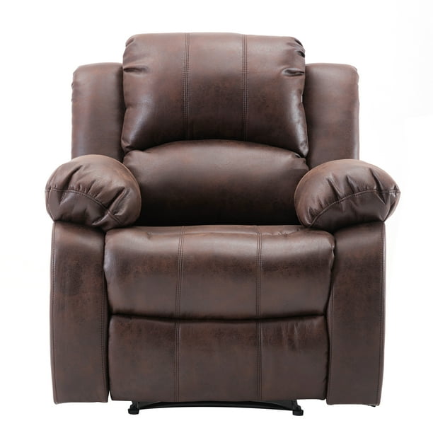 Air Suede Recliner Chair Overstuffed Heavy Duty Recliner Faux Suede Leather Home Theater Seating Manual Bedroom Living Room Chair Reclining Sofa Walmart Com Walmart Com