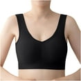 thumbnail image 5 of LLYWEY Women Bras Push up Woman Bras No Wire Ladies Bralette Bra Style-1310 Women's Plus Convertible Bra Feature Adult Female Wireless Sports Bras Black 44B, 5 of 7