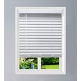 thumbnail image 1 of cordless faux wood blind white 32 1/2 w x 48 h, flush inside mount (no valance returns), 1 of 2