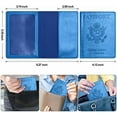 thumbnail image 3 of Unisex-Adult Passport and Vaccine Card Holder Combo, Sky Blue, Faux Leather, RFID Protected, 3 of 6
