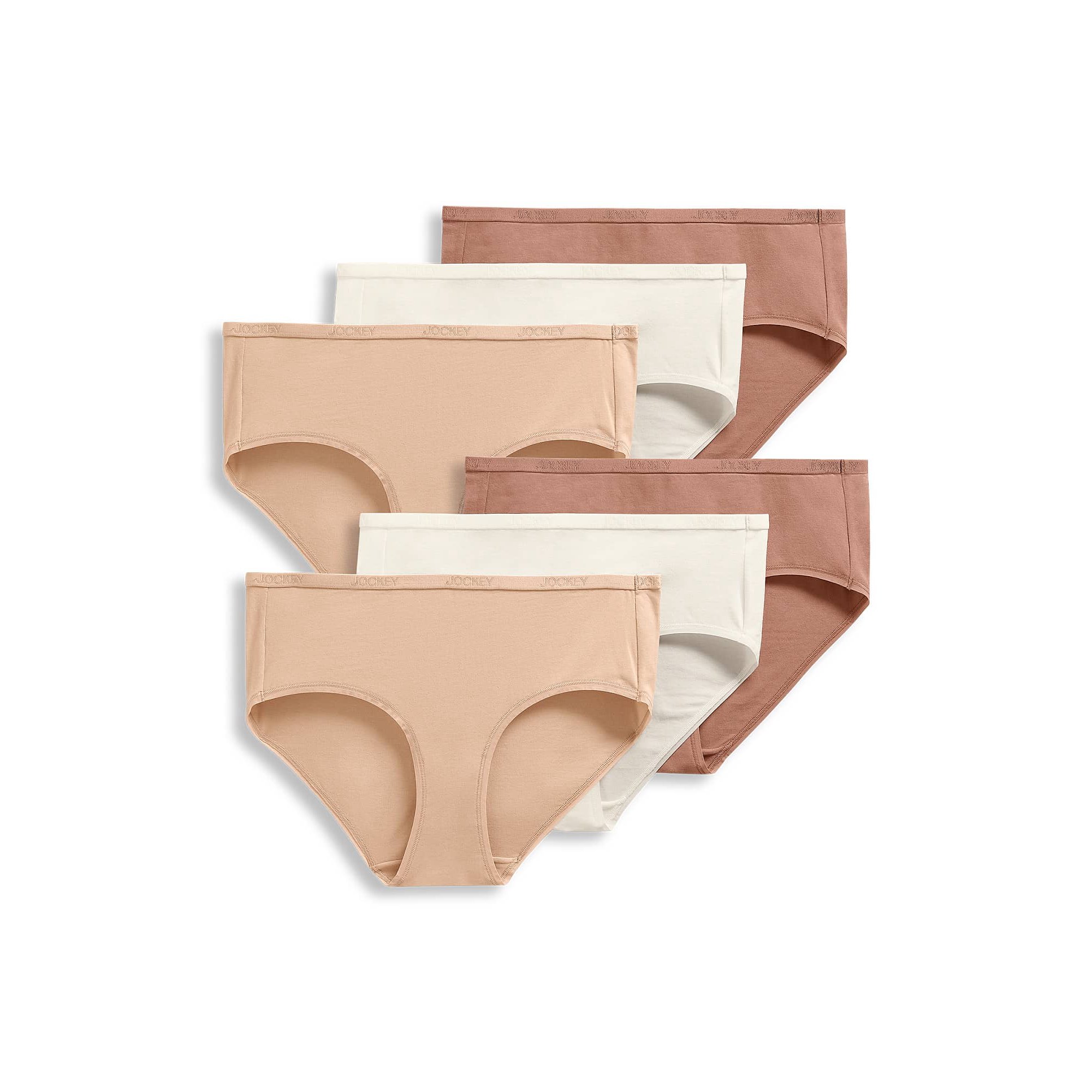 Culottes Femme Coton Lot De 6 - Bikini Jambe Haute - Confortable Et Sans Étiquette