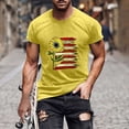 thumbnail image 1 of Chandails Snoarin pour Hommes Décontractés à Col Rond Impression Numérique 3D Chandail à Enfiler Entraînement Physique Sport Manches Courtes T-Shirt Blouse Chandails du 4 Juillet pour Hommes en Liquidation, 1 of 5
