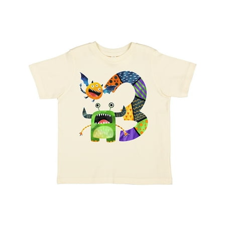 

Inktastic Fun Monsters Third Birthday Gift Toddler Boy or Toddler Girl T-Shirt