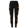 thumbnail image 3 of Gyexs Womens Halloween Leggings Soft Stretchy Printed Pajamas Pants Soft Stretch Printed Gym Yoga Pants Halloween Work Clothes #01 Black Size L, 3 of 4