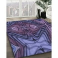 thumbnail image 3 of Ahgly Company Machine Washable Indoor Square Transitional Medium Slate Blue Area Rugs, 8' Square, 3 of 7