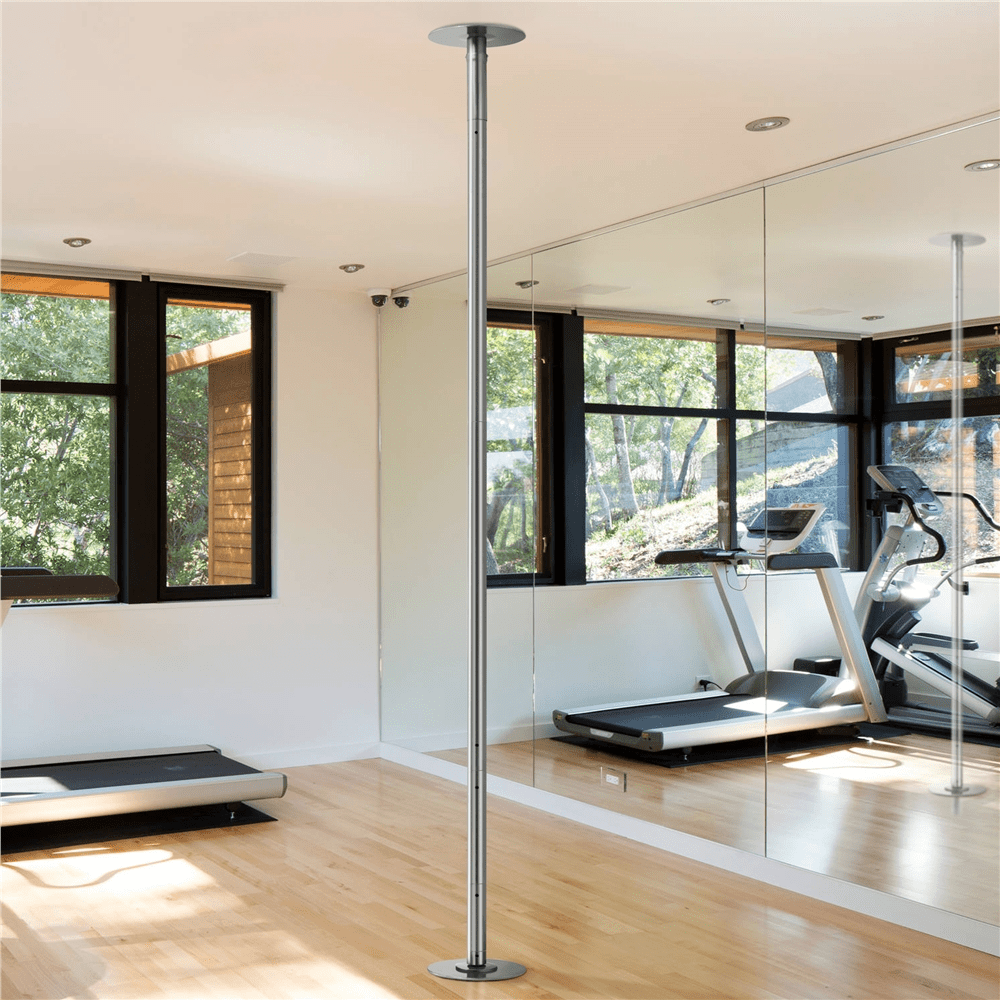 Renwick 45mm 2-Mode Dance Pole With 6.9-9' Height Adjustment, Argent