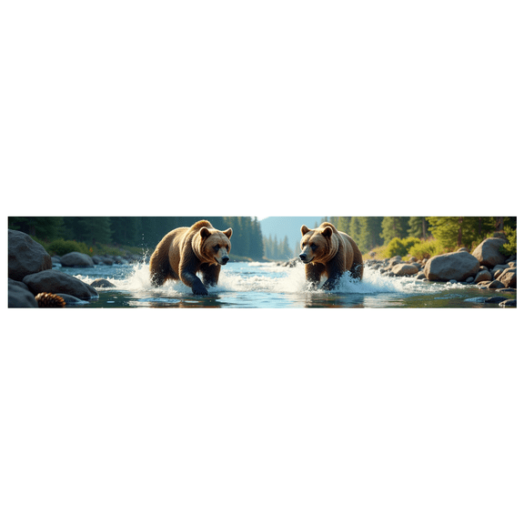 Forest Themed Tribal Pattern Banner with Bear Element Party Decorations Backdrop Background for Wilderness Themed Parties Camping Events Rustic Gatherings and Nature Inspired Celebrations